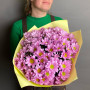 Букет из 9 розовых кустовых хризантем фото 3